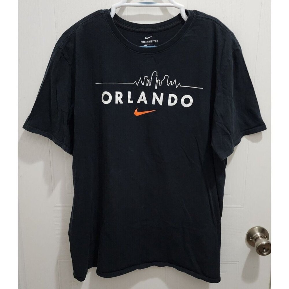 The Nike Tee‎ Black Orlando FL Lifeline Swoosh Graphic T Shirt Size XL Cotton